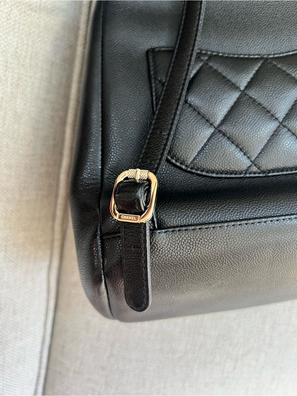 CHANEL Caviar Quilted Business Affinity Backpack Black with Receipt - Picture 9 of 16